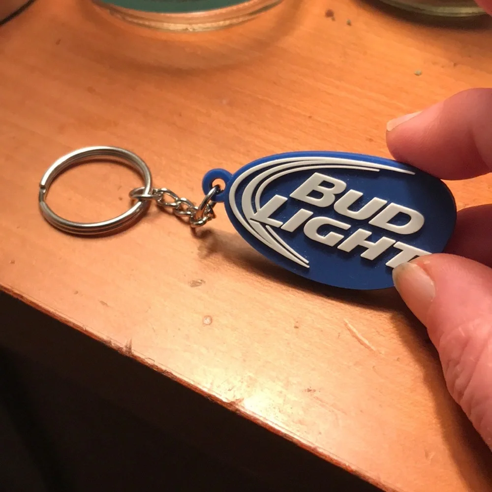 Bud light keychain unisex